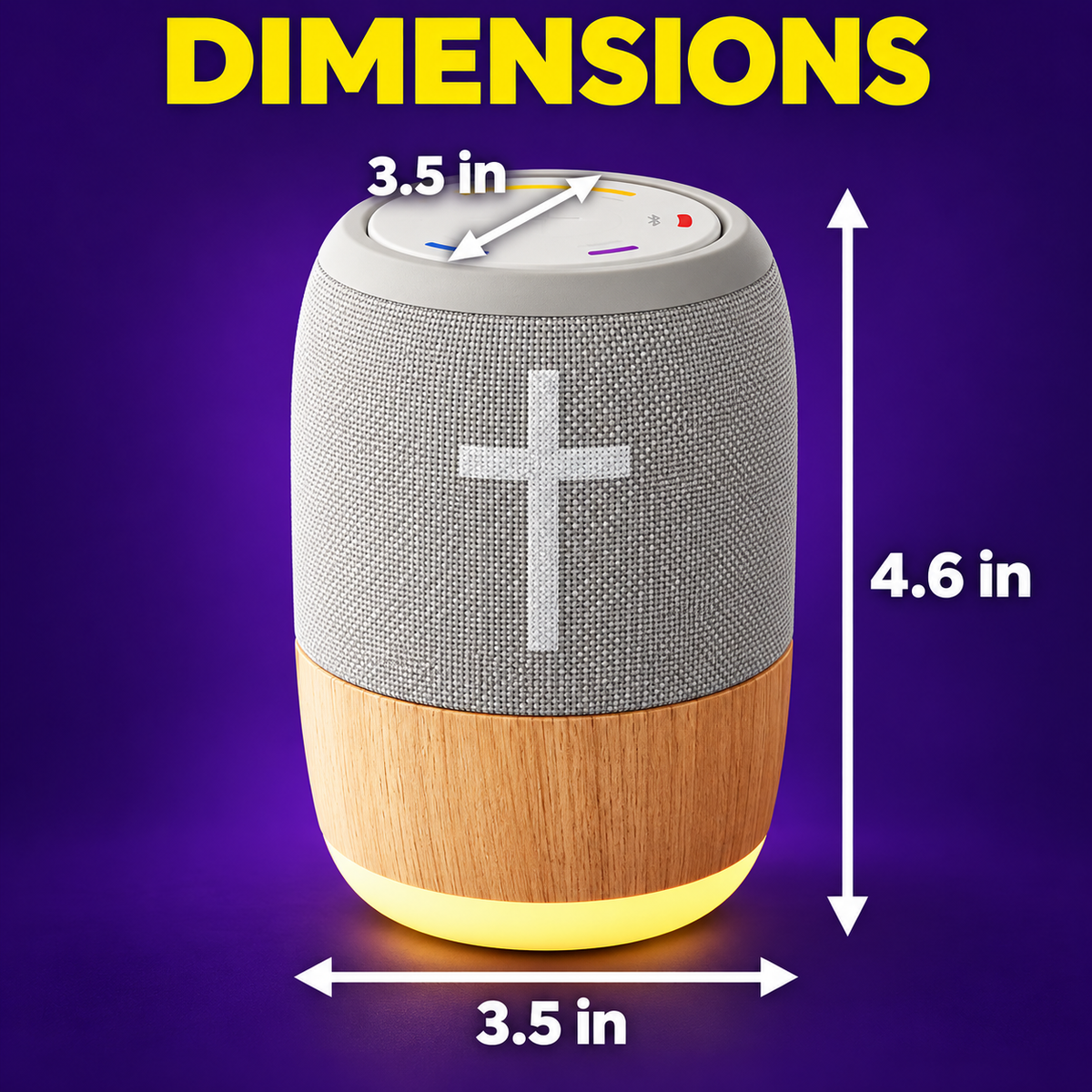 Dimensions of the player: about 3.5 inches wide and 4.6 inches tall